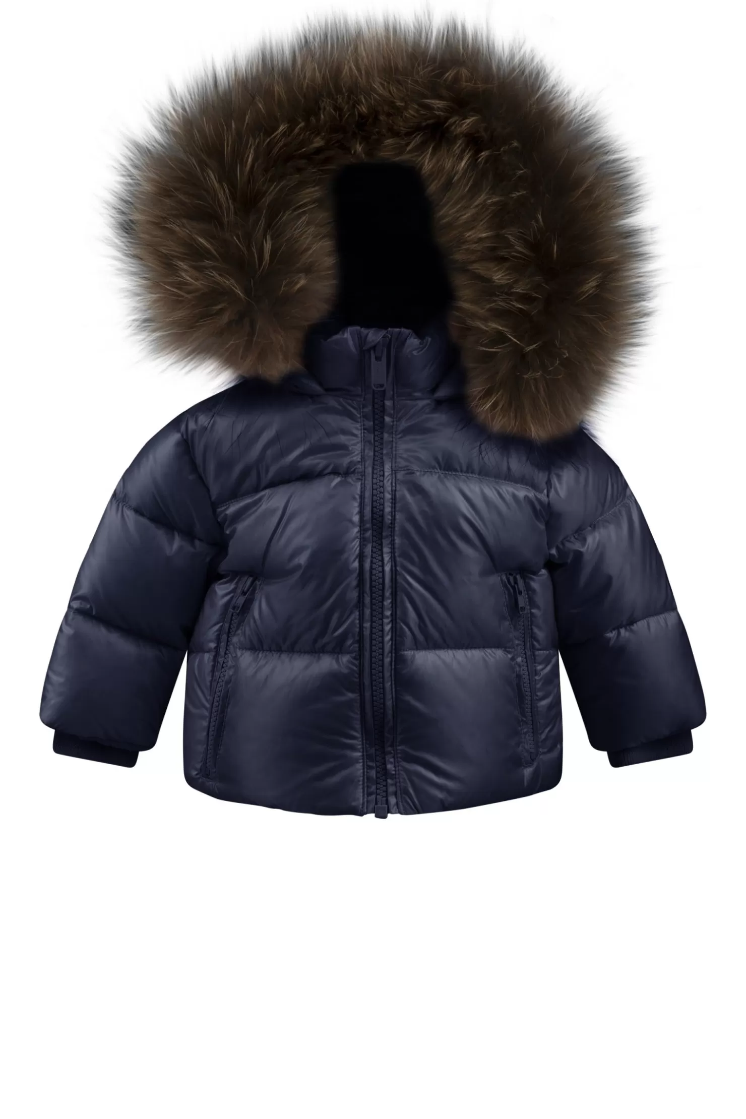 Baby-Bomboogie Baby Daunenjacke Mit Kapuze Aus Echtem Pelz