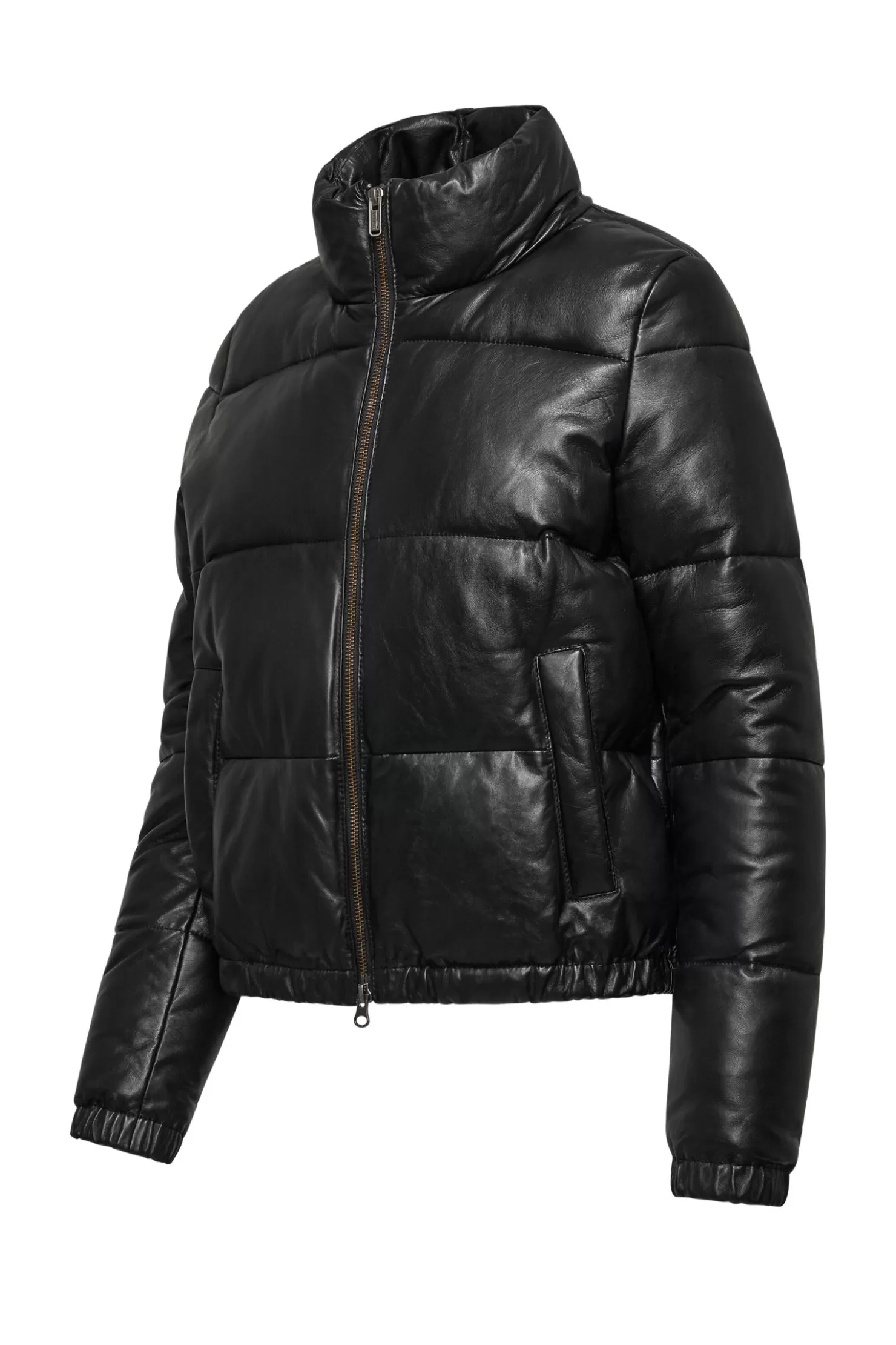 Lederjacken-Bomboogie Elly Gepolsterte Lederjacke Black