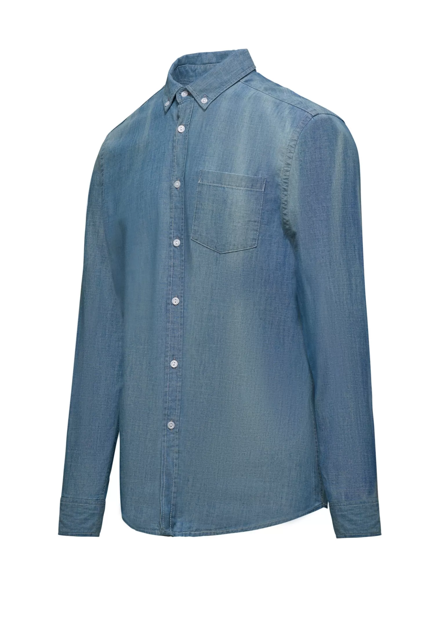 Hemden-Bomboogie Hemd Mit Button-down-Kragen Denim Light Blue