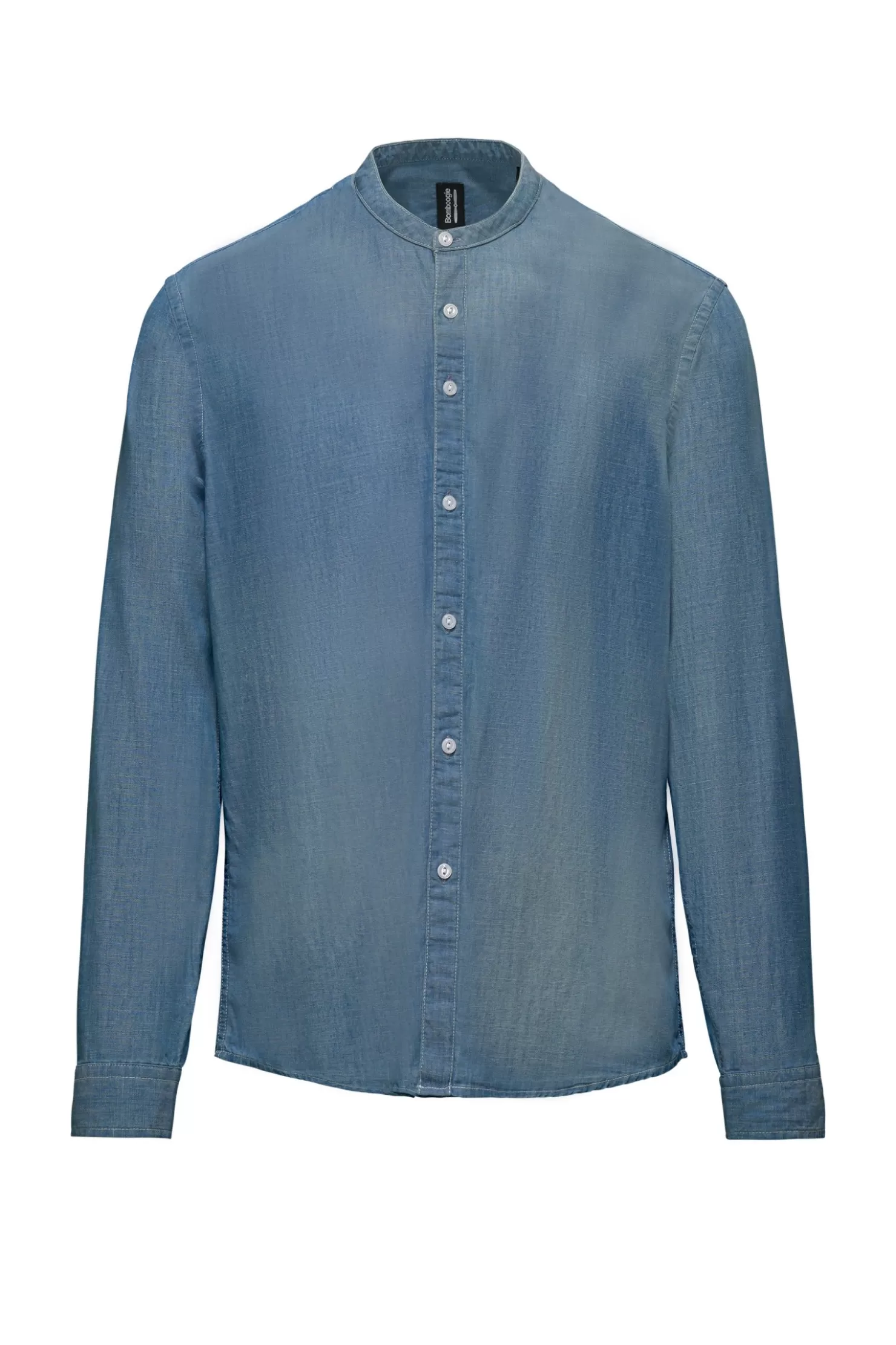 Hemden-Bomboogie Hemd Mit Mandarin-Kragen Denim Light Blue