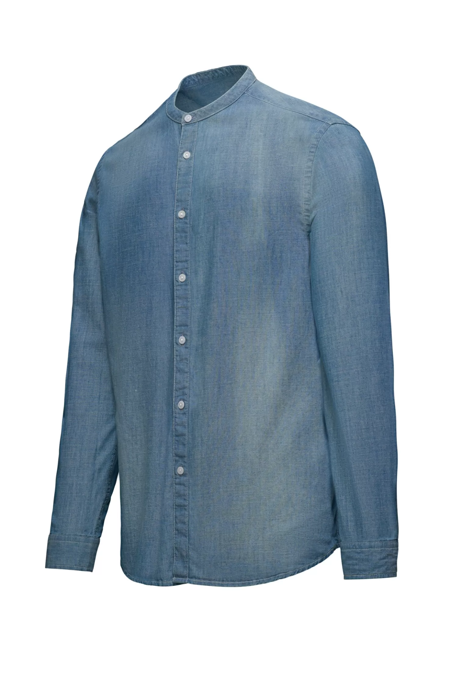 Hemden-Bomboogie Hemd Mit Mandarin-Kragen Denim Light Blue