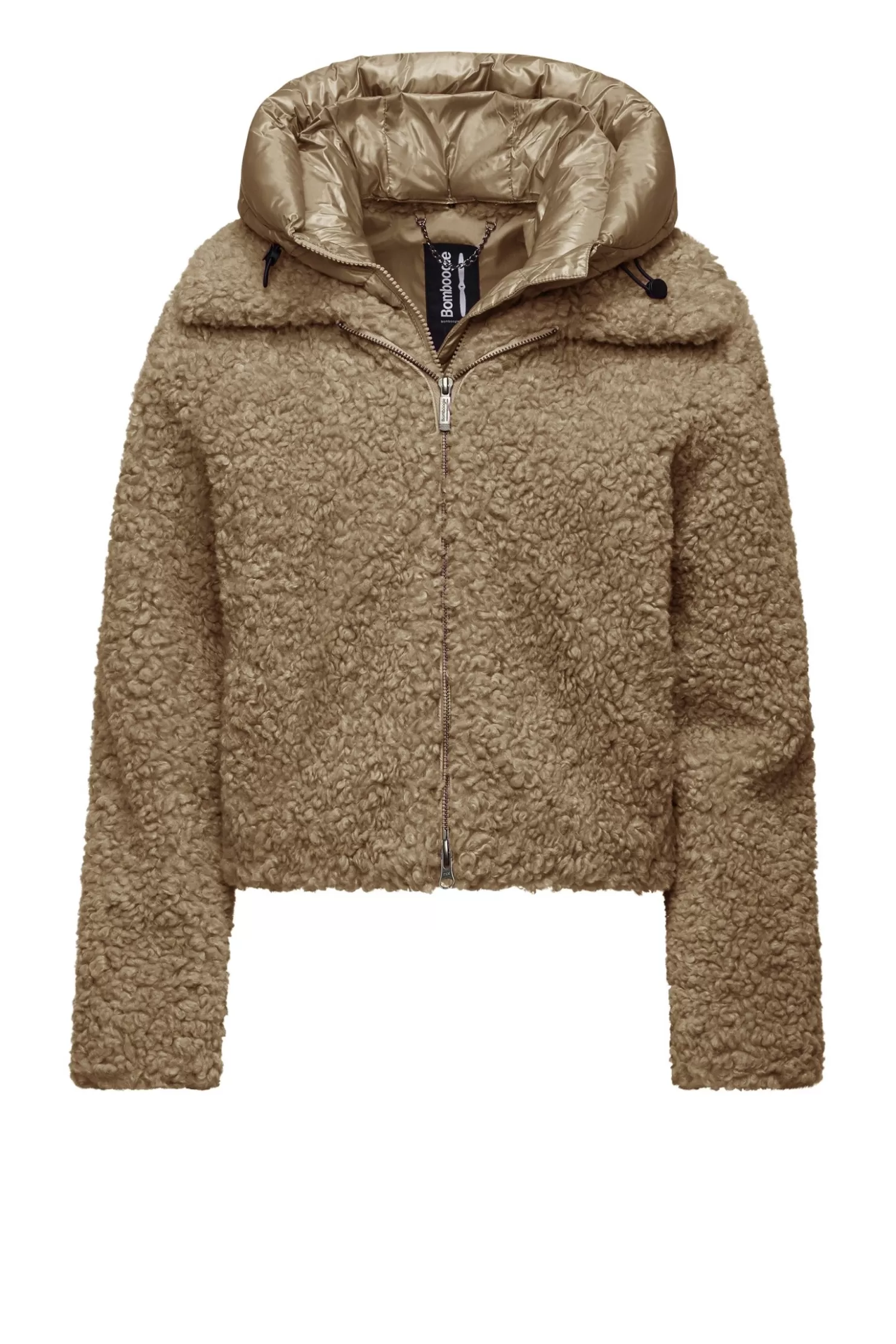 Mäntel-Bomboogie Kurzer Mantel Aus Sherpa-Fleece Mit Kapuze