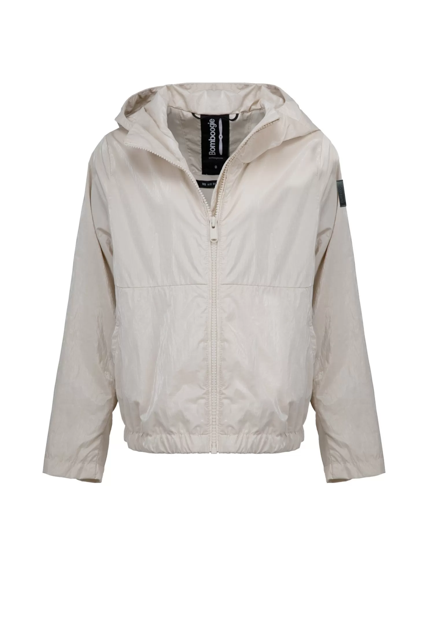 Mädchen-Bomboogie Mädchen-Jacke Aus Laminiertem Nylon Mit Kapuze Ivory