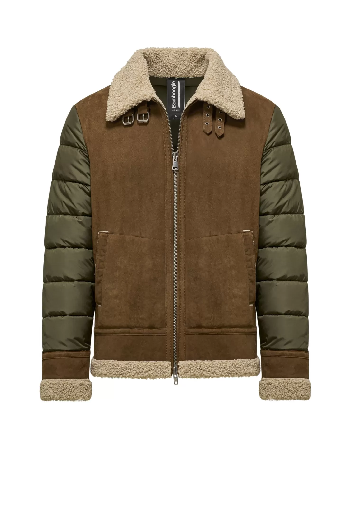 Lederjacken-Bomboogie Milk Lederjacke Brown/Green