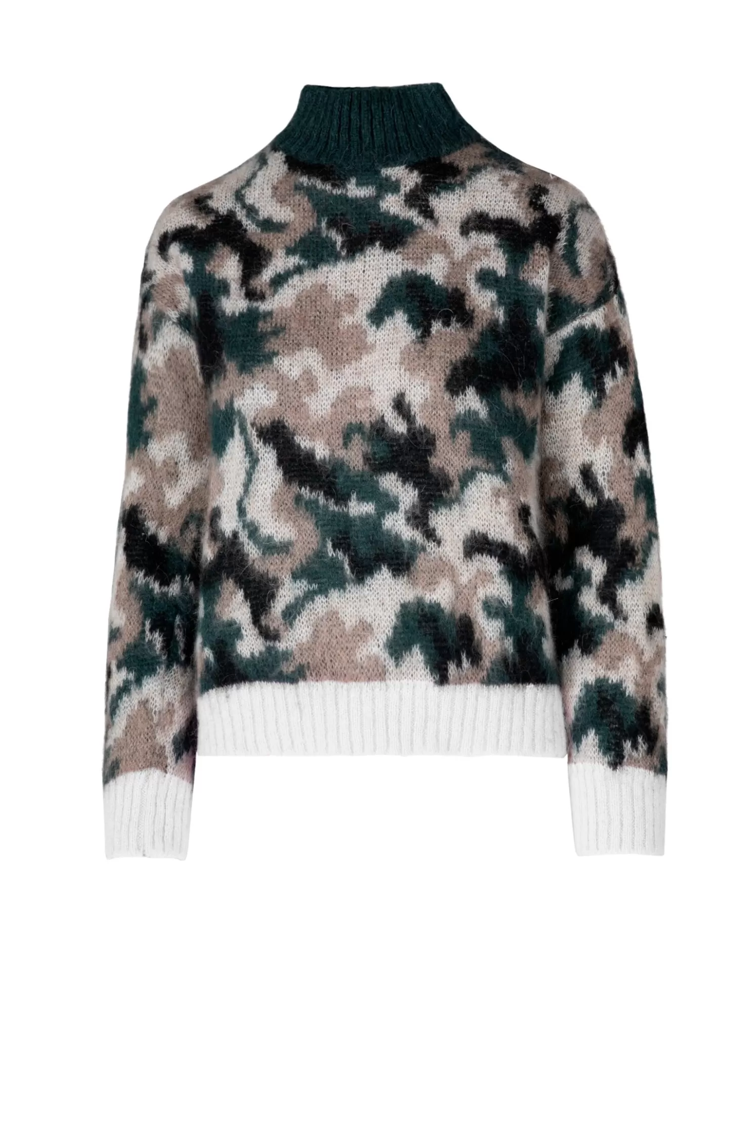 Pullover-Bomboogie Trikot-Pullover Aus Mohair-Mischung Mit -Muster Camouflage